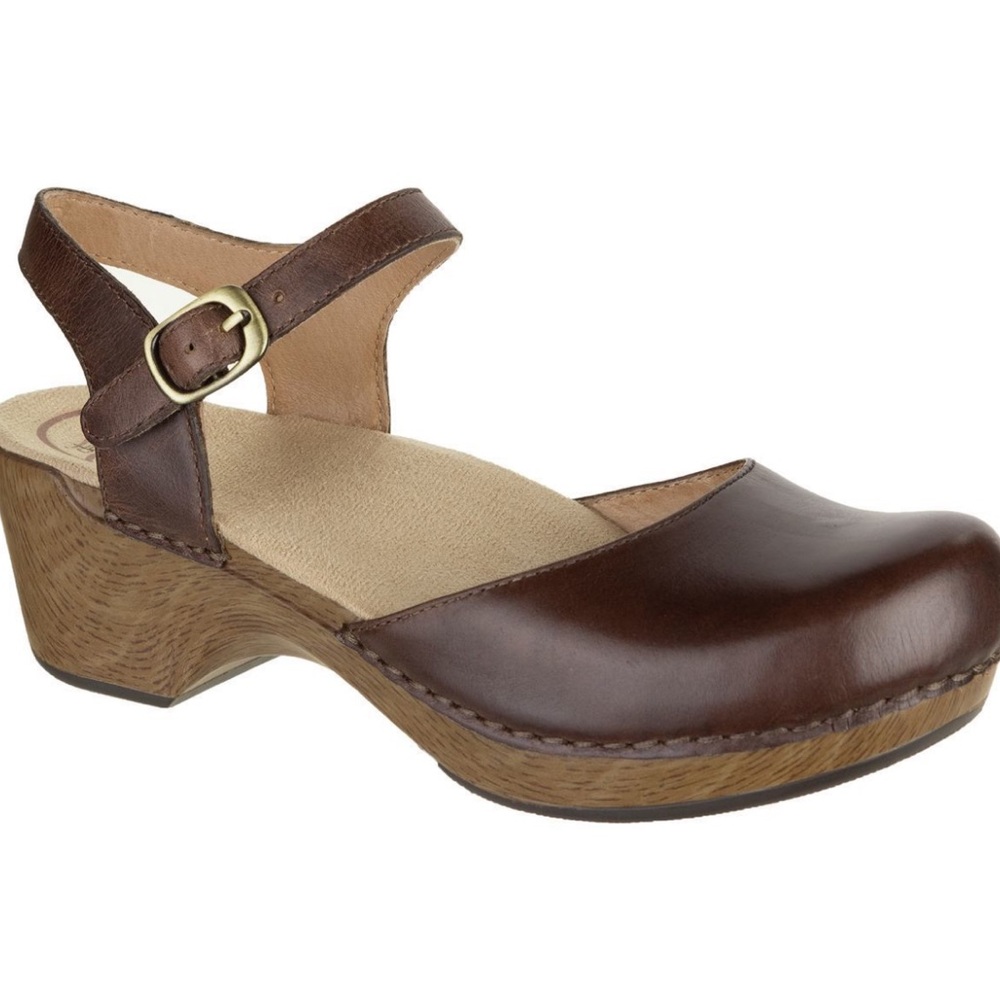 Dansko Brown Leather Sam Clog